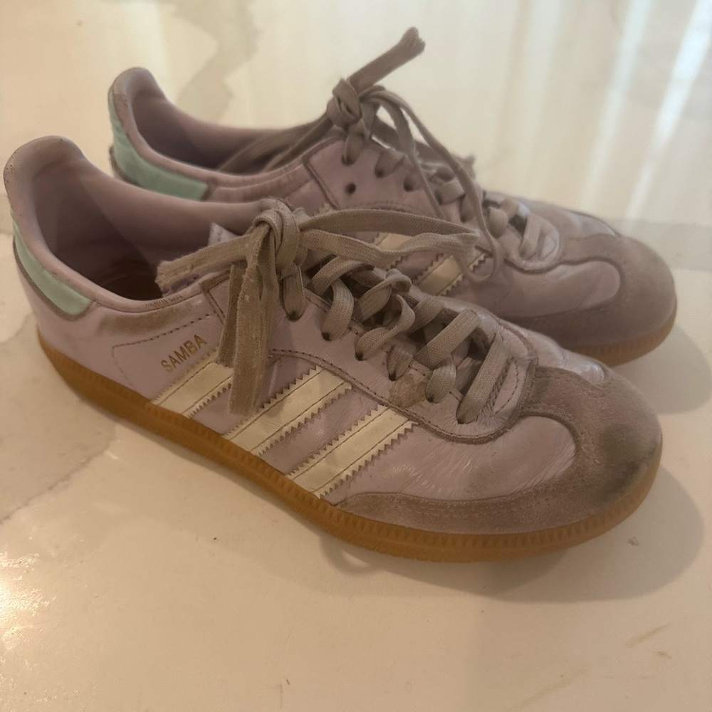 $25 ADD ON Adidas Samba sz 2.5 youth girls sambas Purple Green